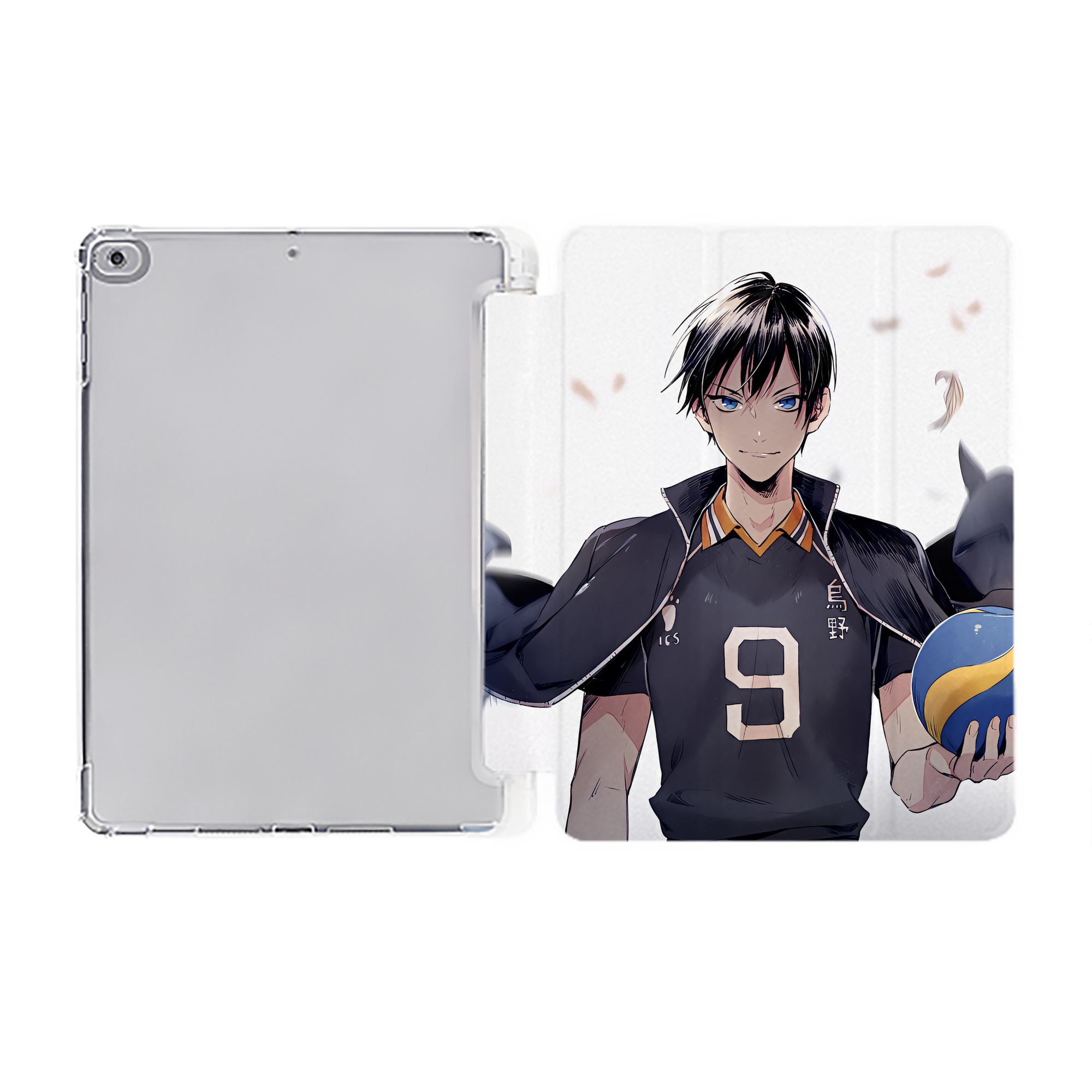 （画像用） ハイキュー!! Haikyu!! IPad ケース ペン収納付き 三つ折りスタンド PUレザー×シリコン 対応機種9.5/10.5/10.9インチ